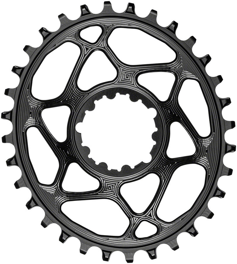 Load image into Gallery viewer, absoluteBLACK Oval Narrow-Wide Direct Mount Chainring - 32t SRAM 3-Bolt Direct Mount 3mm Offset BLK
