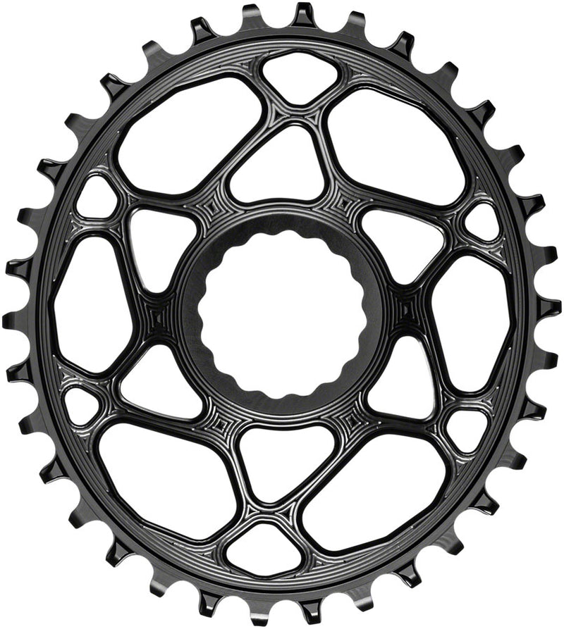 Load image into Gallery viewer, absoluteBLACK Oval Narrow-Wide Direct Mount Chainring - 34t CINCH Direct Mount 3mm Offset BLK
