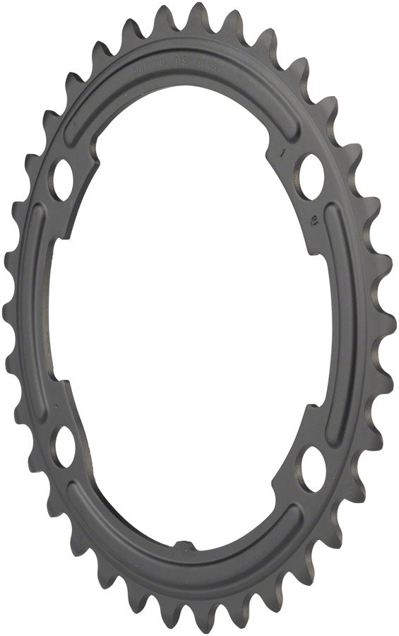 Load image into Gallery viewer, Shimano 105 FC-R7000 34t 4x110 bcd Asymmetric Chainring Black
