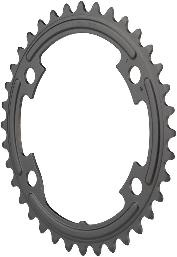 Load image into Gallery viewer, Shimano 105 FC-R7000 36t 4x110 bcd Asymmetric Chainring Black
