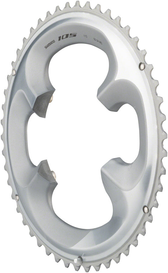 Load image into Gallery viewer, Shimano 105 FC-R7000 50t 4x110 bcd Asymmetric Chainring Silver
