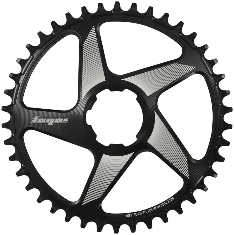 Load image into Gallery viewer, Hope RX Spiderless Chainring - 42t Hope Direct Mount Black
