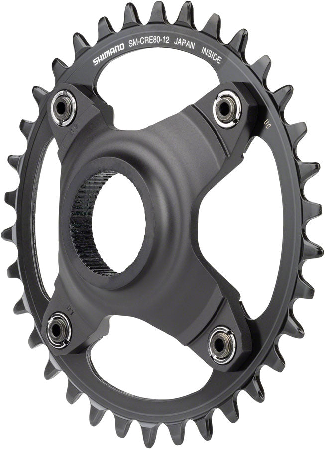 Load image into Gallery viewer, Shimano STEPS SM-CRE80-12-B Chainring - 34T Without Chainguard 55mm Chainline BLK
