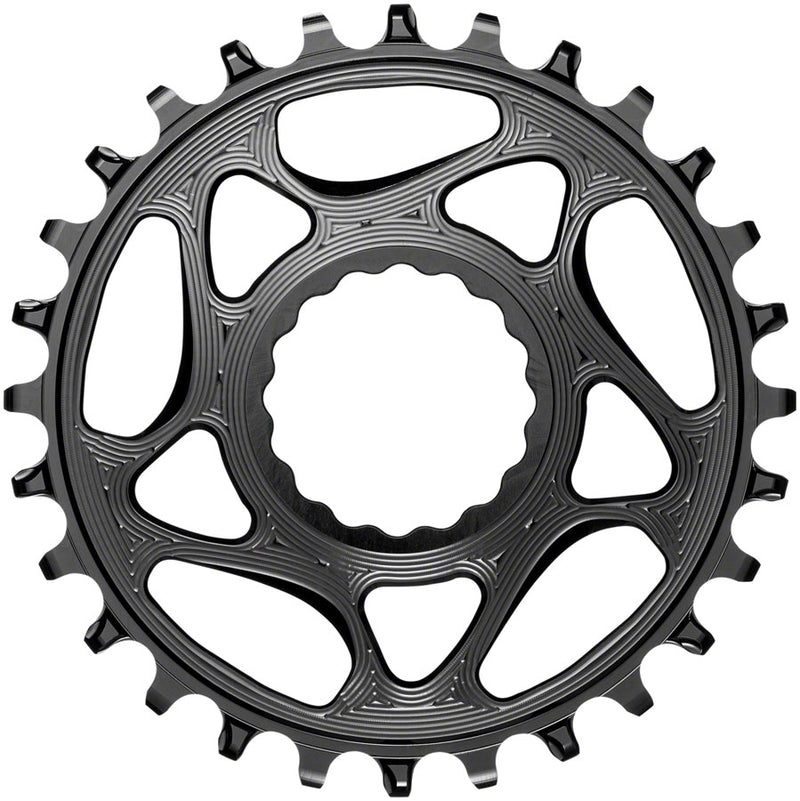 Load image into Gallery viewer, absoluteBLACK Round Narrow-Wide Direct Mount Chainring - 28t CINCH Direct Mount 3mm Offset BLK
