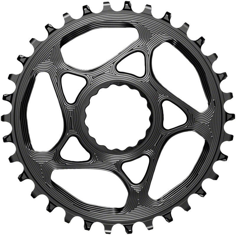 Load image into Gallery viewer, absoluteBLACK Round Narrow-Wide Direct Mount Chainring - 34t CINCH Direct Mount 3mm Offset BLK
