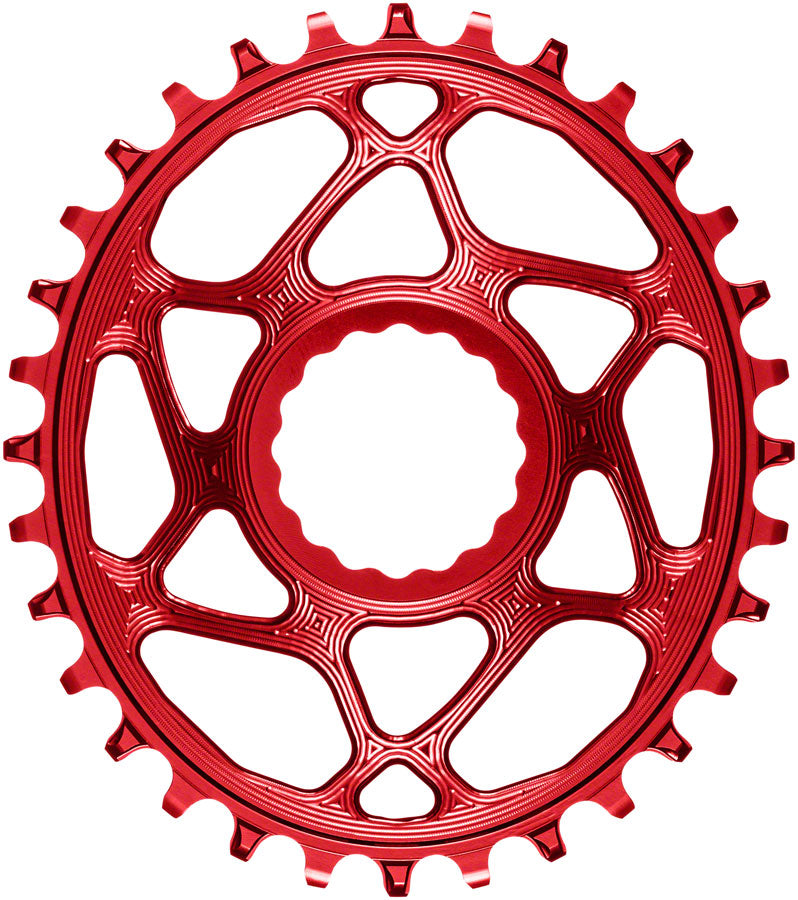 Load image into Gallery viewer, absoluteBLACK Oval Narrow-Wide Direct Mount Chainring - 32t CINCH Direct Mount 3mm Offset Red
