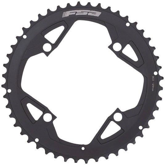 Full Speed Ahead Gossamer Pro ABS Road Chainring - 48t Outer Ring 120mm BCD 4-Bolt Aluminum N11 BLK