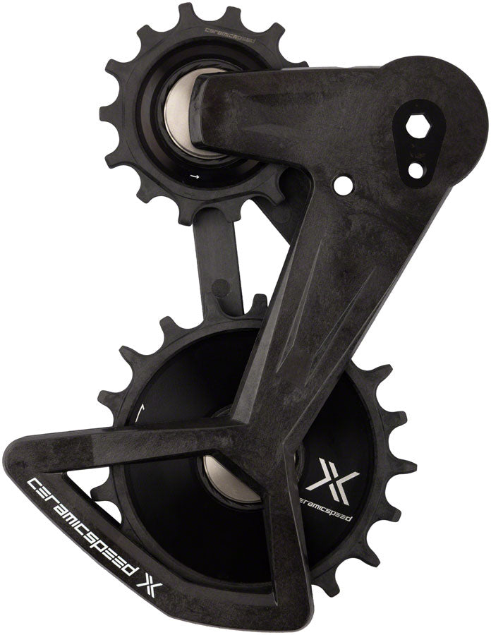 Load image into Gallery viewer, Ceramic Speed OSPW X Pulley Wheel System - For SRAM Eagle T-Type AXS Rear Derailleur BLK Cage BLK Pulley Wheels
