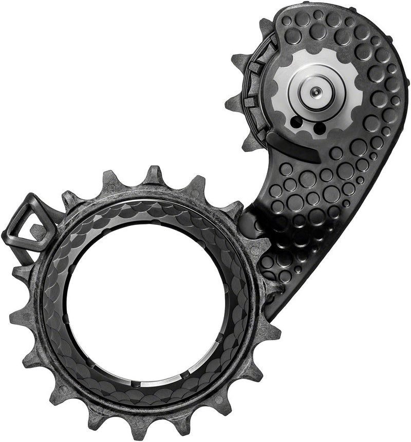 Load image into Gallery viewer, absoluteBLACK HOLLOWcage Oversized Derailleur Pulley Cage - For Shimano Dura-Ace 9250  Full Ceramic Bearings Carbon Cage BLK
