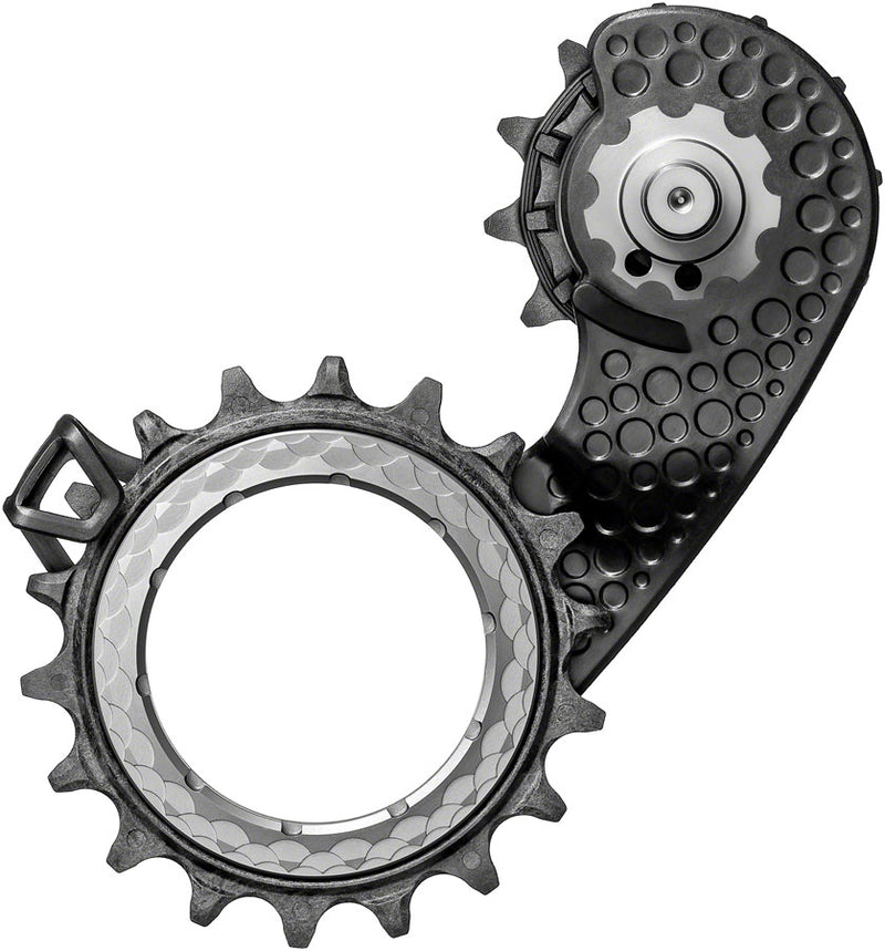 Load image into Gallery viewer, absoluteBLACK HOLLOWcage Oversized Derailleur Pulley Cage - For Shimano Dura-Ace 9250  Full Ceramic Bearings Carbon Cage Titanium
