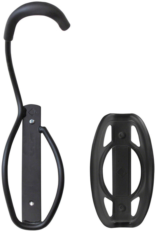 Delta Single Bike Wall Mount Rack with Tire Tray: Holds One Bike Black