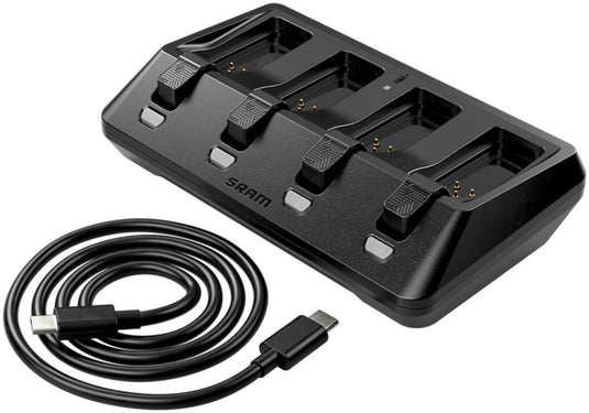 SRAM AXS 4-Port Battery Charger - Compatible AXS Batteries used on SRAM eTap RockShox AXS Components Battery sold separate