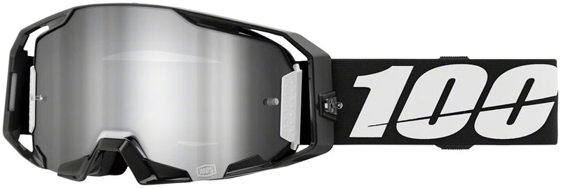 Load image into Gallery viewer, 100% ARmatic Goggles - Black Mirror Silver Flash Lens
