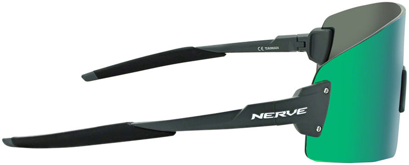 Load image into Gallery viewer, Optic Nerve FixieBLAST Sunglasses -  Shiny Grey Smoke Lens with Green Mirror
