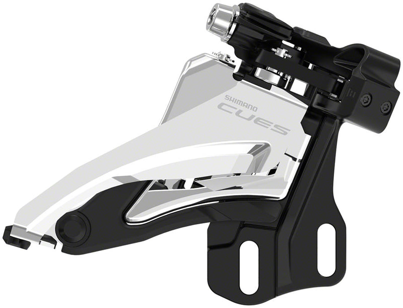 Load image into Gallery viewer, Shimano CUES FD-U4000-E Front Derailleur - 9/10-Speed Double Side Swing E-Type Mount 36/40t Max BLK/Silver
