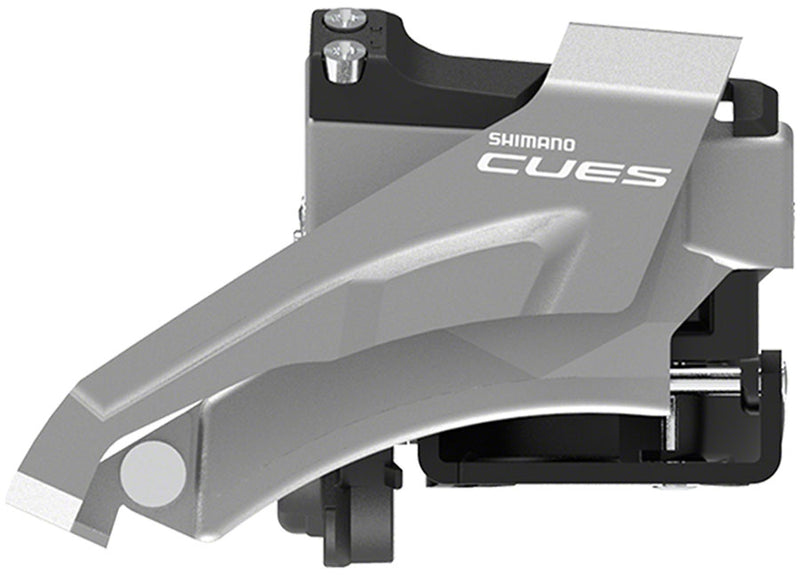 Load image into Gallery viewer, Shimano CUES FD-U4000-L Front Derailleur - 9/10-Speed Double Top-Swing Low Clamp Mount 36/40t Max BLK/Silver
