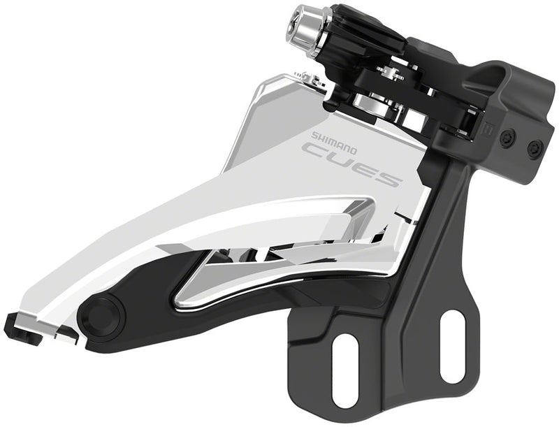 Load image into Gallery viewer, Shimano CUES FD-U6000-E Front Derailleur - 10/11-Speed Double Side Swing E-Type Mount W/O BB Bracket Plate 36/40t Max BLK/Silver

