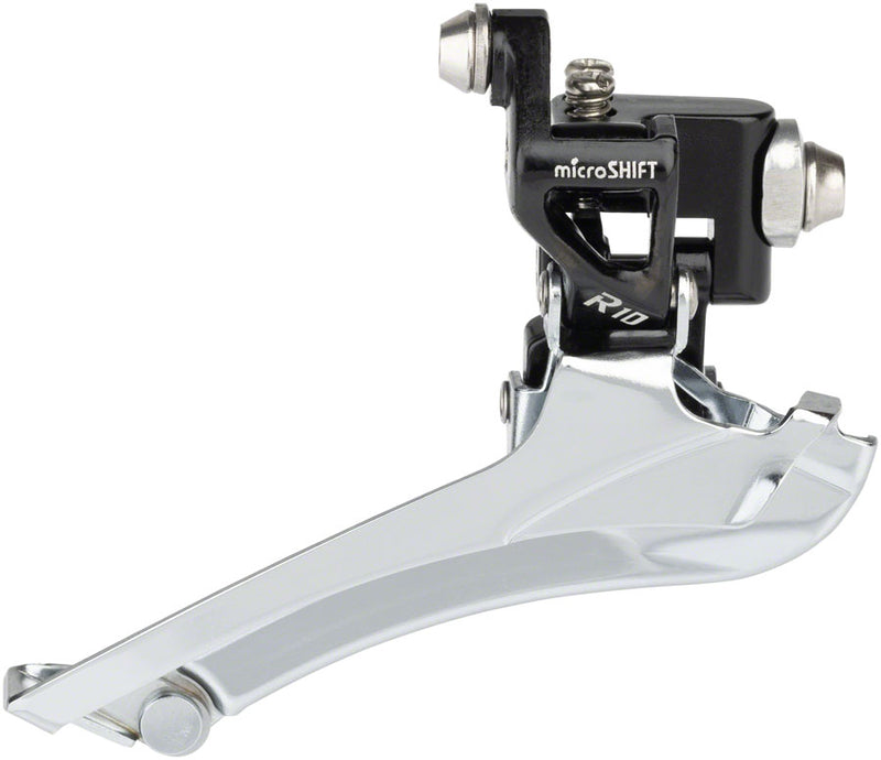 Load image into Gallery viewer, microSHIFT R10 Front Derailleur - 10-Speed Double 56t Max Braze-On Shimano Compatible BLK
