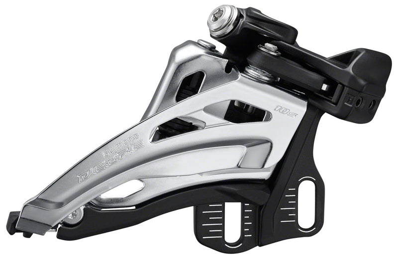 Load image into Gallery viewer, Shimano Deore FD-M4100-E Front Derailleur - 10-Speed Double Side Swing Front Pull E-Type Mount Silver/BLK
