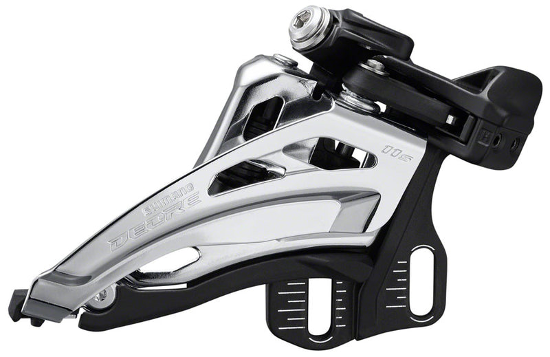 Load image into Gallery viewer, Shimano Deore FD-M5100-E Front Derailleur - 11-Speed Double Side Swing Front Pull E-Type Mount BLK/Silver
