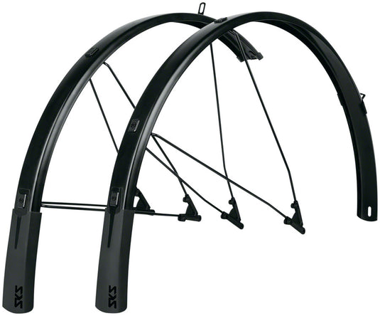 SKS B46 Bluemels Style Full Coverage Fender Set - 46mm 700 x 28-37 Matte BLK