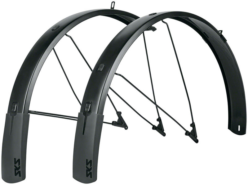 Load image into Gallery viewer, SKS B75 Bluemels Style Full Coverage Fender Set - 75mm 27.5/29/700 x 2.25-2.6" Matte BLK
