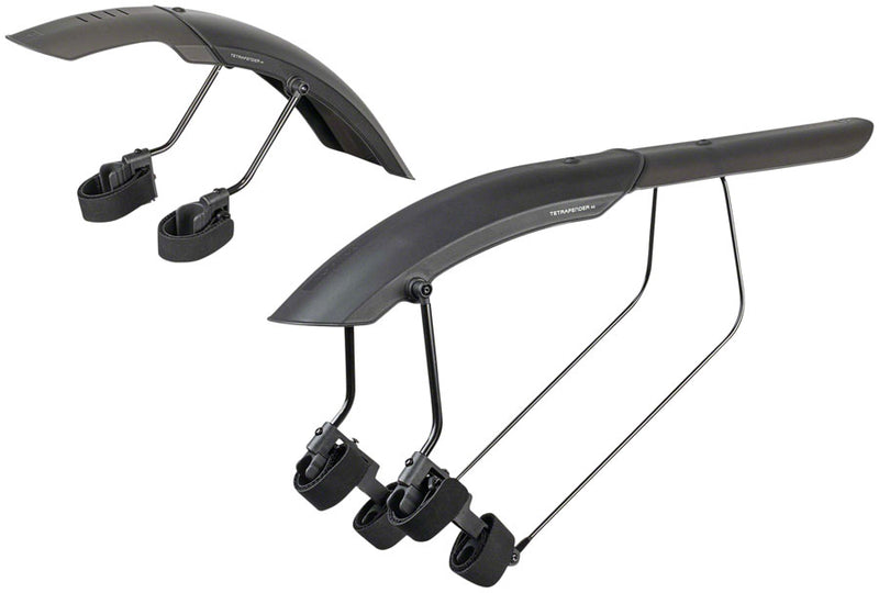 Load image into Gallery viewer, Topeak Tetrafender M1 and M2 Fender Set -Strap-on  Front and Rear Black
