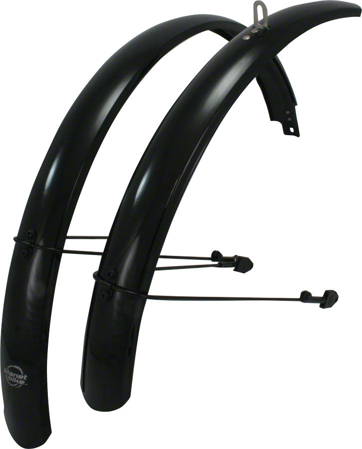 Load image into Gallery viewer, Planet Bike Full 700c x 45 Fender Set: Black (700c x 25-35)
