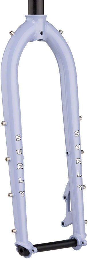 Load image into Gallery viewer, Surly Dinner Fork - 27.5" 15x110mm Thru-Axle 1-1/8" Straight Steerer 420mm Axle To Crown Steel Purple Dust Bunny
