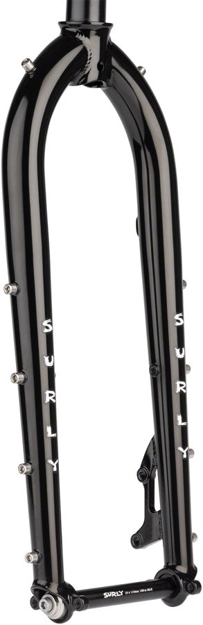Load image into Gallery viewer, Surly Dinner Fork - 27.5" 15x110mm Thru-Axle 1-1/8" Straight Steerer 420mm Axle To Crown Steel BLK

