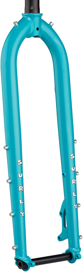Load image into Gallery viewer, Surly Dinner Fork - 27.5" 15x110mm Thru-Axle 1-1/8" Straight Steerer 485mm Axle To Crown Steel Lost at Sea Blue
