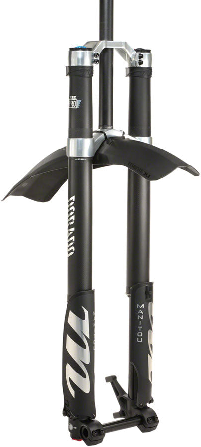 Load image into Gallery viewer, Manitou Dorado Pro Suspension Fork - 29&quot; 203 mm 20 x 110 mm 57 mm Offset Straight Steerer BLK/Carbon Gen 2
