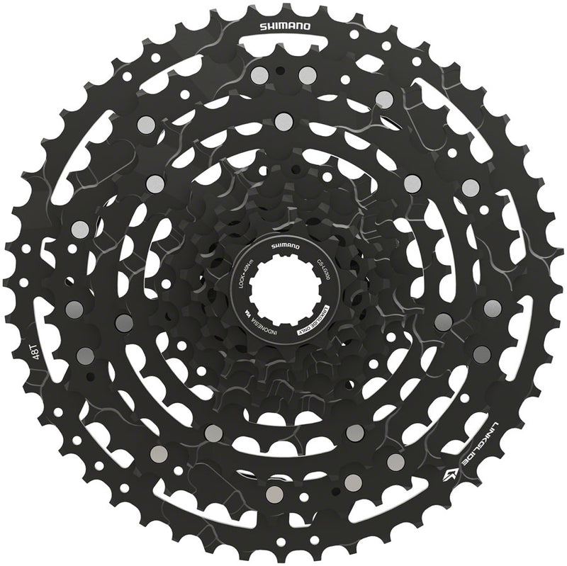 Load image into Gallery viewer, Shimano CUES  CS-LG300-10 Cassette - 10-Speed 11-48t LINKGLIDE Black
