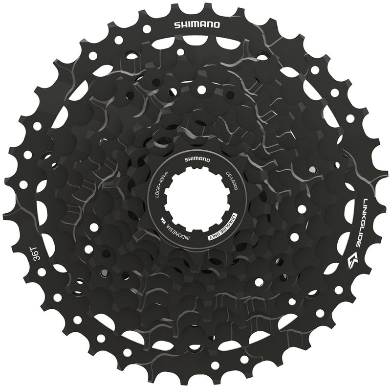 Load image into Gallery viewer, Shimano CUES  CS-LG300-9 Cassette - 9-Speed 11-36t LINKGLIDE Black
