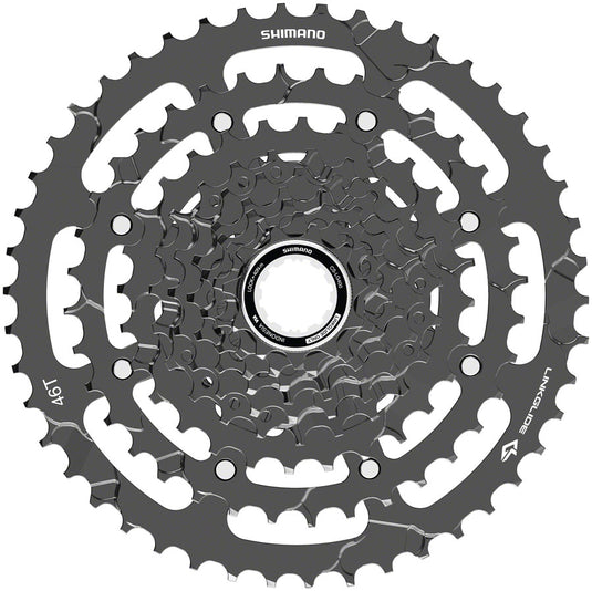 Shimano CUES  CS-LG400-9 Cassette - 9-Speed 11-46t LINKGLIDE Black