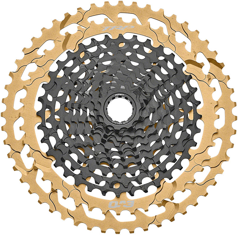 Load image into Gallery viewer, TRP CS-M9050-12 EVO Cassette - 12-Speed 10-52t MicroSpline Compatible BLK/Gold
