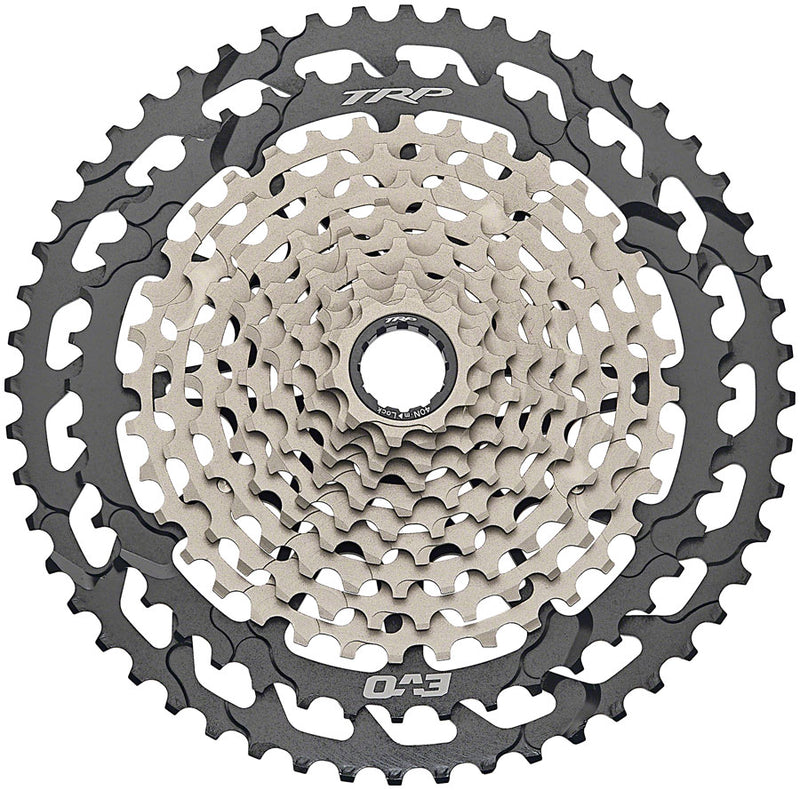 Load image into Gallery viewer, TRP CS-M9050-12 EVO Cassette - 12-Speed 10-52t MicroSpline Compatible Silver/BLK
