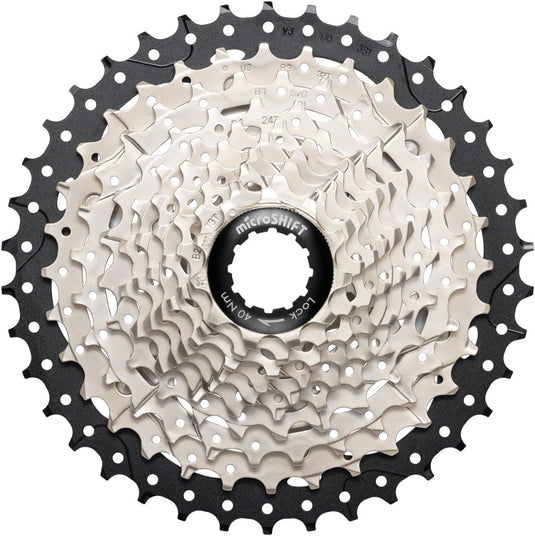 microSHIFT Sword Cassette - 10-Speed 11-38t Alloy Spider Satin Nickel
