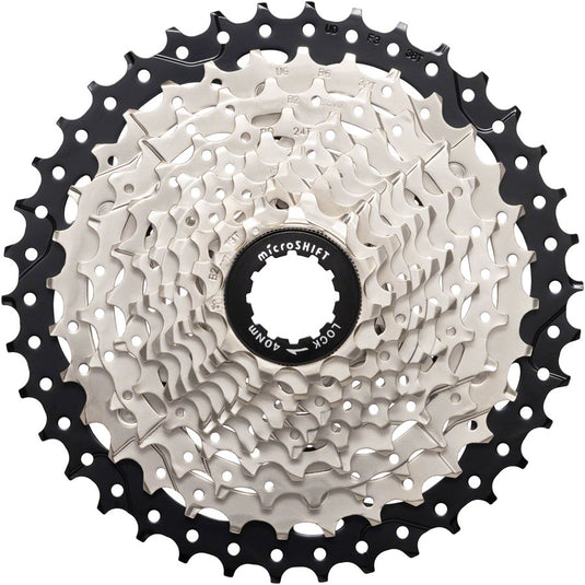 microSHIFT Sword Cassette - 10 Speed 11-38t Full Steel Construction Satin Nickel