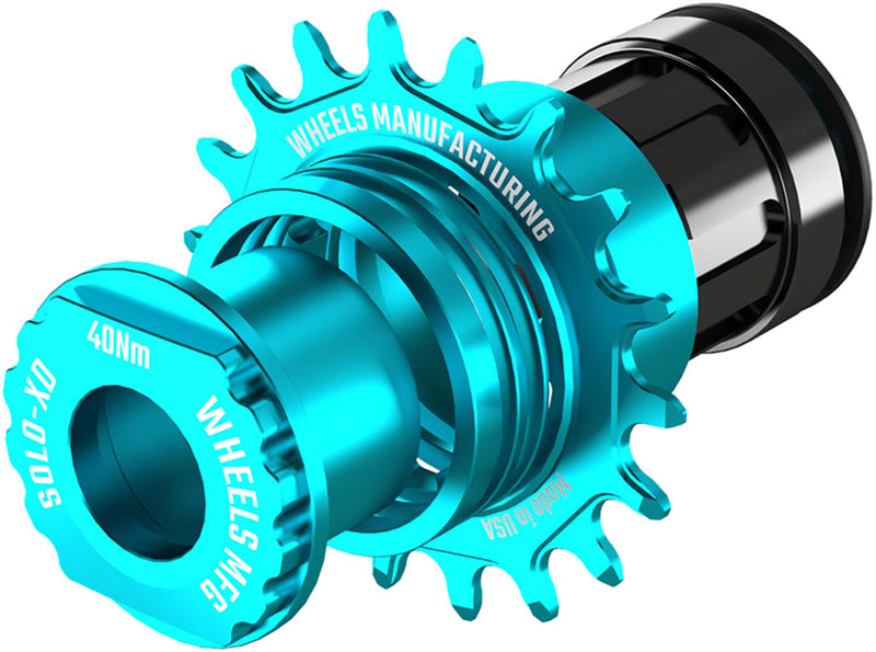 Load image into Gallery viewer, Wheels Manufacturing SOLO-XD XD/XDR Single Speed Conversion Kit - 18t For SRAM XD/XDR Freeubs Teal
