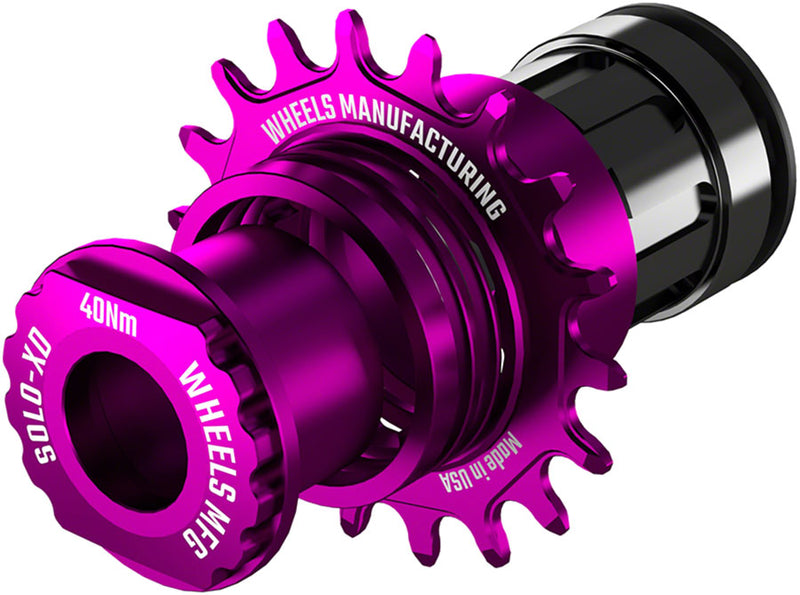 Load image into Gallery viewer, Wheels Manufacturing SOLO-XD XD/XDR Single Speed Conversion Kit - 18t For SRAM XD/XDR Freeubs Purple
