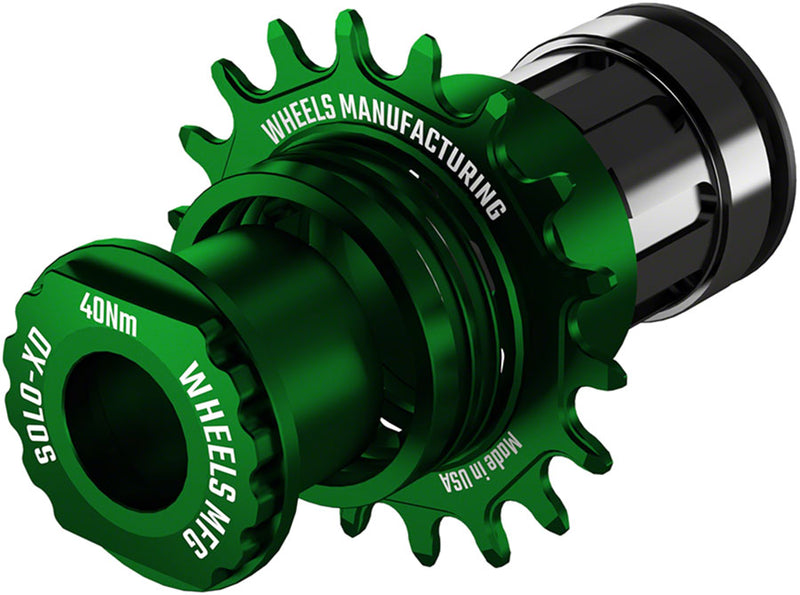 Load image into Gallery viewer, Wheels Manufacturing SOLO-XD XD/XDR Single Speed Conversion Kit - 18t For SRAM XD/XDR Freeubs Green
