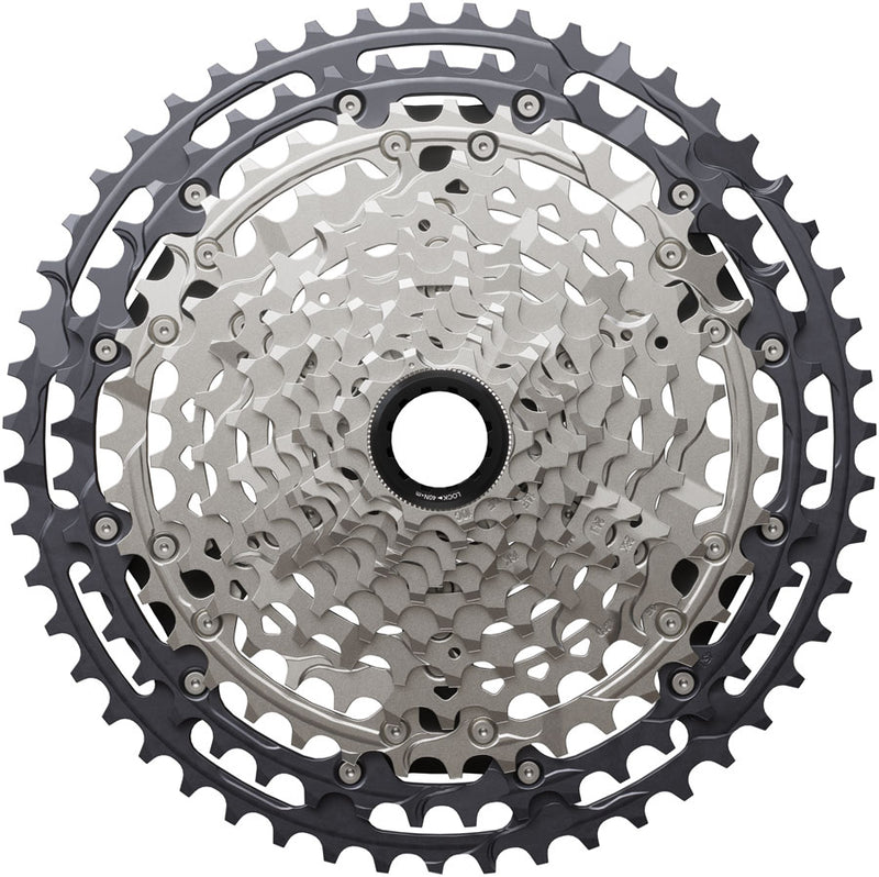 Load image into Gallery viewer, Shimano Deore XT CS-M8200-12 Cassette - 12-Speed 10-51t Hyperglide+ Micro Spline Gray/Silver
