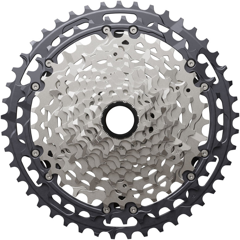 Load image into Gallery viewer, Shimano Deore XT CS-M8200-12 Cassette - 12-Speed 9-45t Hyperglide+ Micro Spline Gray/Silver
