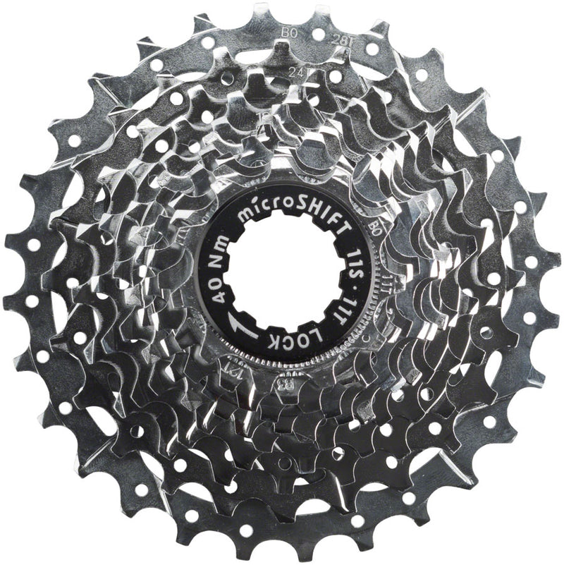 Load image into Gallery viewer, microSHIFT H11 Cassette - 11 Speed 11-28t Silver Chrome Plated
