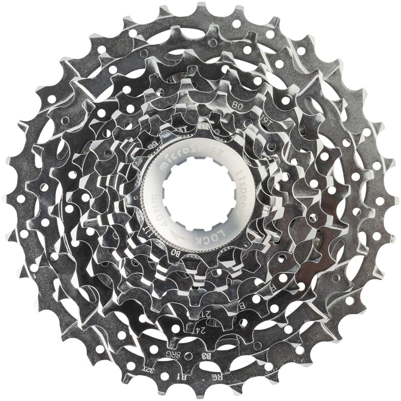 Load image into Gallery viewer, microSHIFT G11 Cassette - 11 Speed 11-32T Silver Chrome Plated With Spider
