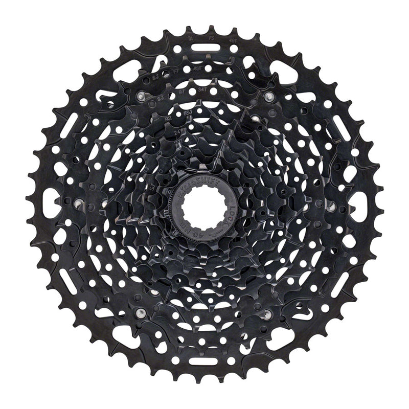Load image into Gallery viewer, microSHIFT ADVENT X Cassette - 10 Speed 11-48T ED Black Hardened Steel Cogs
