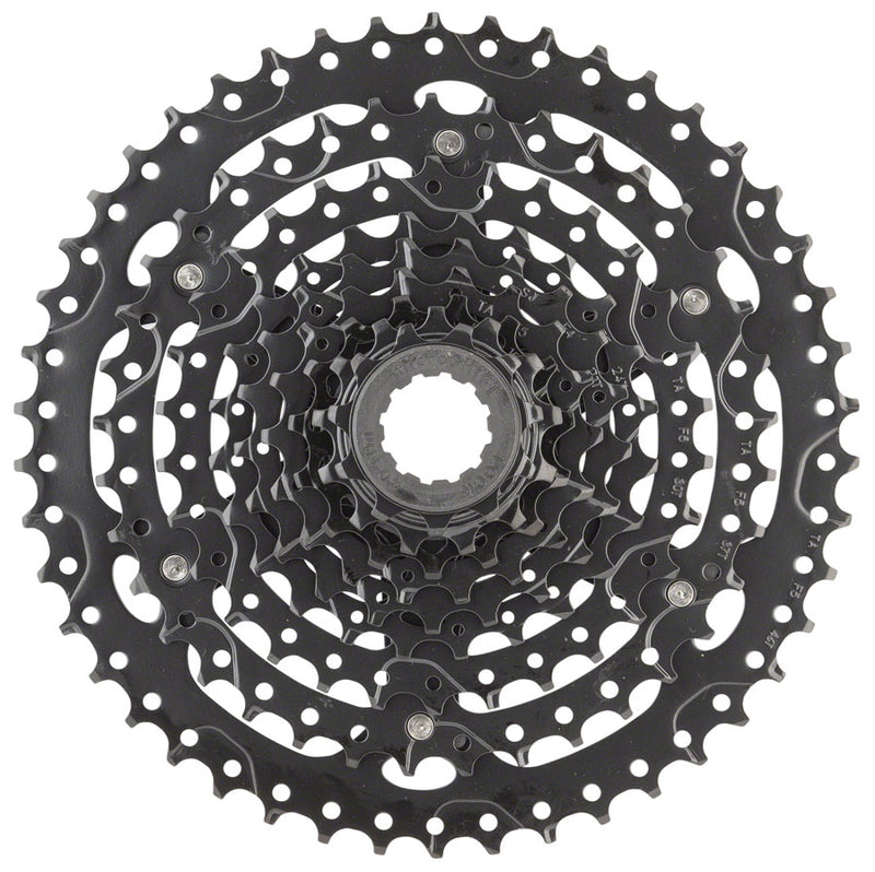 Load image into Gallery viewer, microSHIFT ADVENT Cassette - 9 Speed 11-46T ED Black Hardened Steel Cogs
