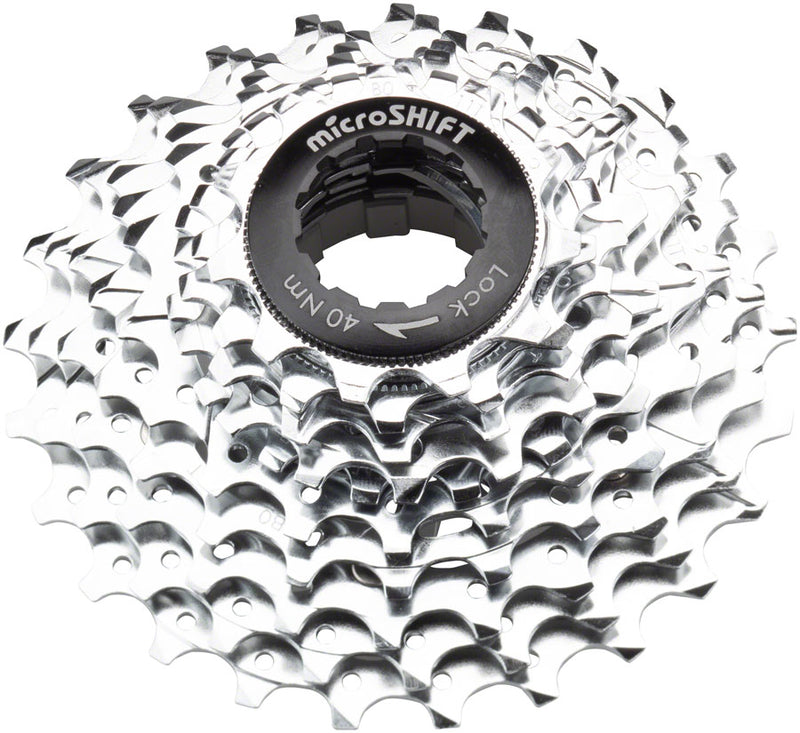 Load image into Gallery viewer, microSHIFT G10 Cassette - 10 Speed 11-25t Silver Chrome Plated With Spider
