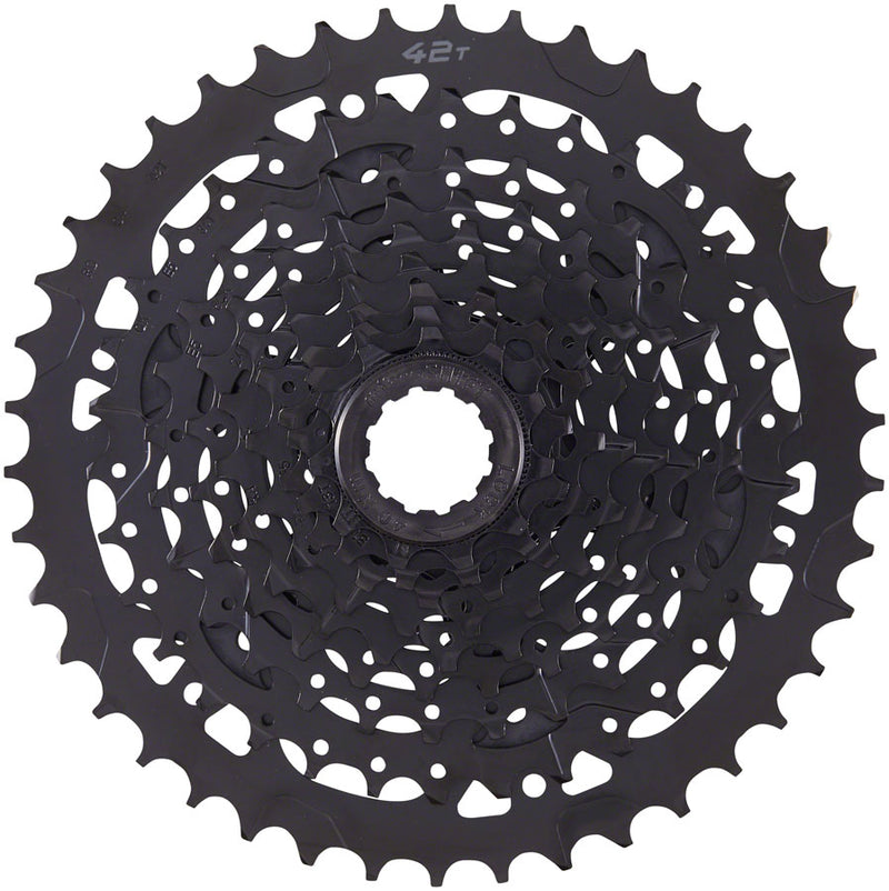 Load image into Gallery viewer, microSHIFT ADVENT Cassette - 9 Speed 11-42t Black ED Coated Alloy Large Cog
